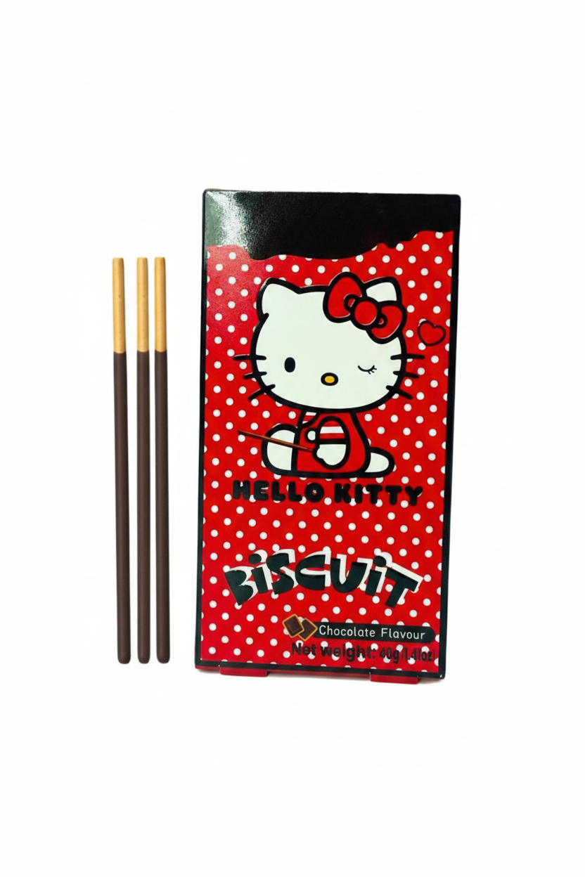 TOKIMEKI X HELLO KITTY BASTONCINI DI BISCOTTO AL CIOCCOLATO 40 G (BOX DA 10)