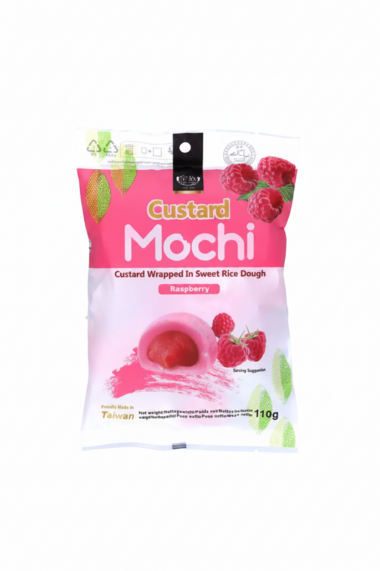 Q MOCHI ALLA CREMA PASTICCERA AL GUSTO LAMPONE 110 G (BOX DA 12)