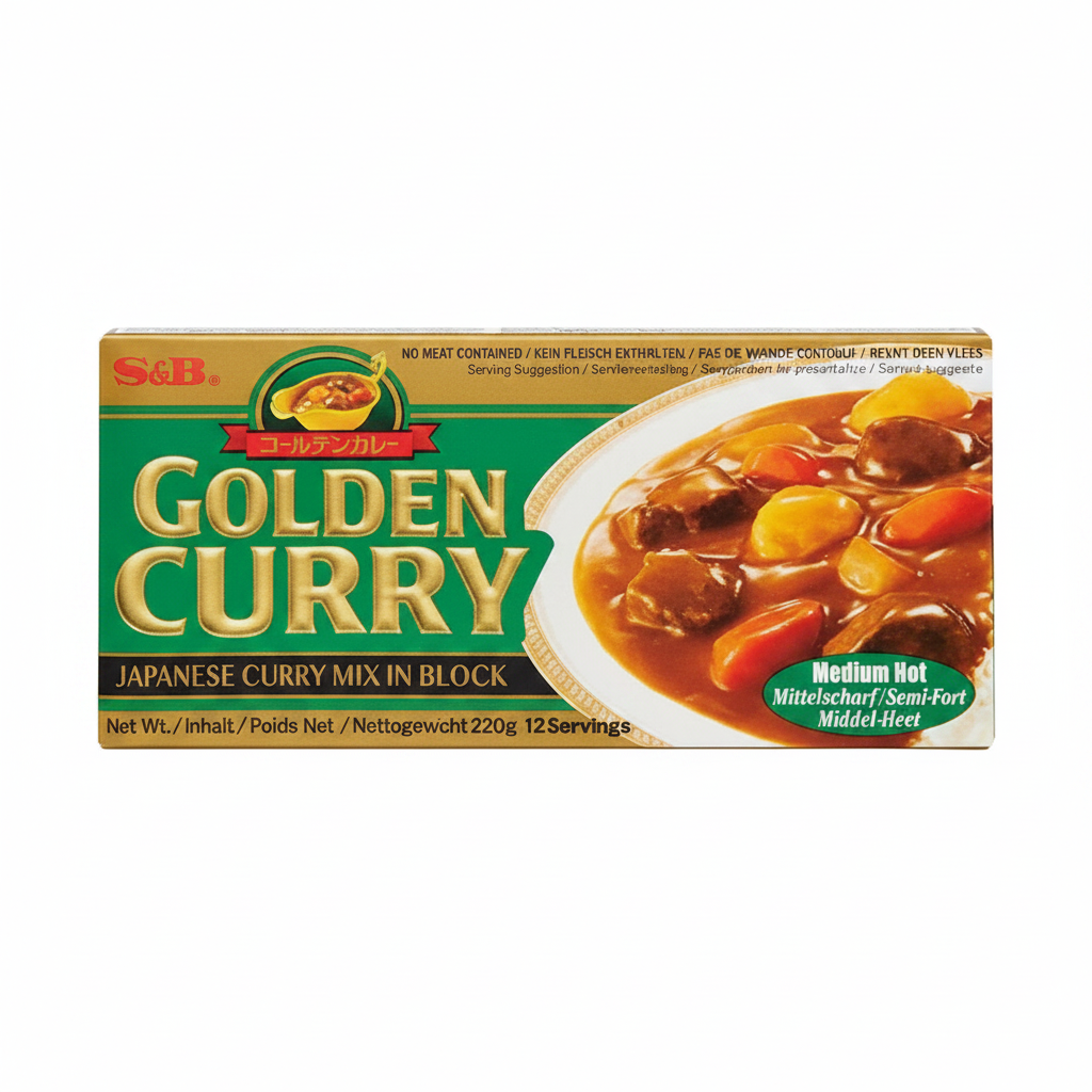 S&B GOLDEN CURRY EXTRAGOLD MEDIO PICCANTE 220 G (BOX DA 10)