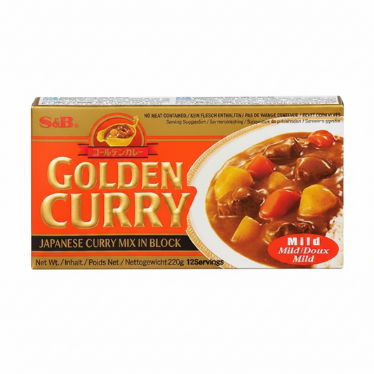 S&B GOLDEN CURRY EXTRAGOLD LEGGERMENTE PICCANTE 220 G (BOX DA 10)