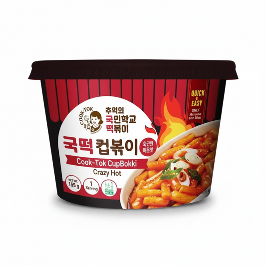 COOK TOK BIG CUP TTEOKBOKKI ULTRA PICCANTE HALAL 135 G (BOX DA 8)