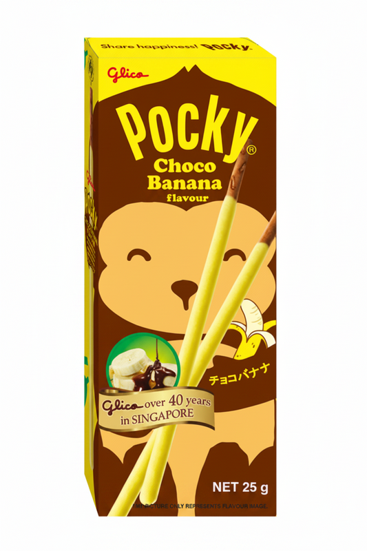 POCKY BASTONCINI DI BISCOTTO AL CIOCCOLATO E BANANA  25 G ( BOX DA 10)