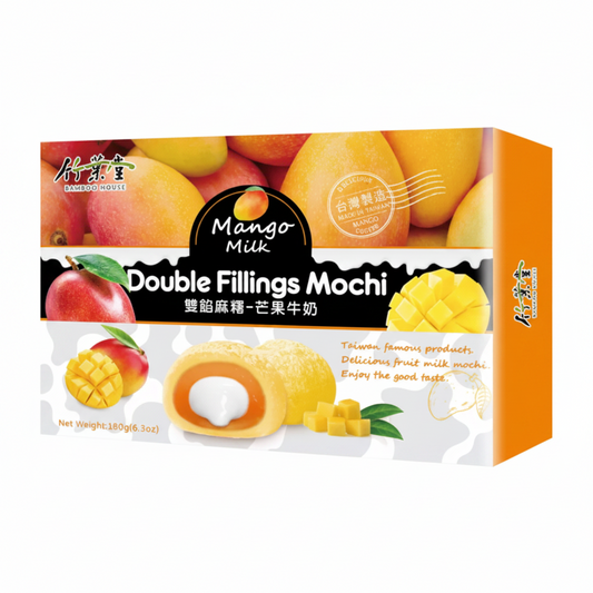 BAMBOO HOUSE MOCHI AL MANGO CON DOPPIO RIPIENO 180 G ( BOX DA 12)