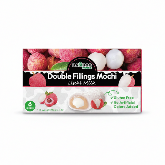 BAMBOO HOUSE MOCHI AL LITCHY CON DOPPIO RIPIENO 90 G( BOX DA 10)