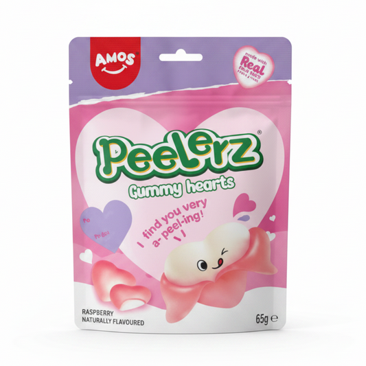 AM GOMMOSE A FORMA DI CUORE AL GUSTO LAMPONE DA SBUCCIARE 65 G (BOX DA 10)