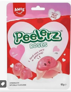 AM GOMMOSE A FORMA DI ROSA ALLA FRAGOLA DA SBUCCIARE 65 G (BOX DA 10)
